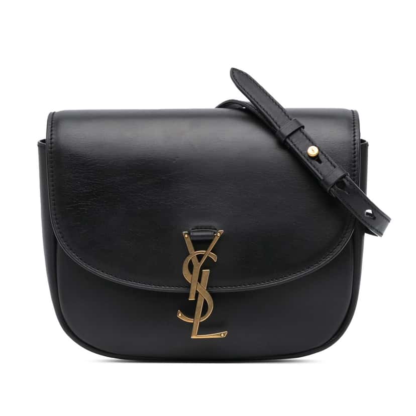Saint Laurent Medium Leather Monogram Kaia Crossbody Black Leather Good condition - Front View