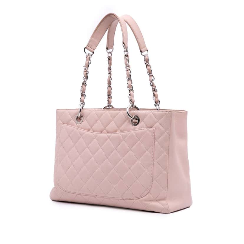 Chanel Caviar Grand Shopping Tote Pink Leather Good condition - Back View