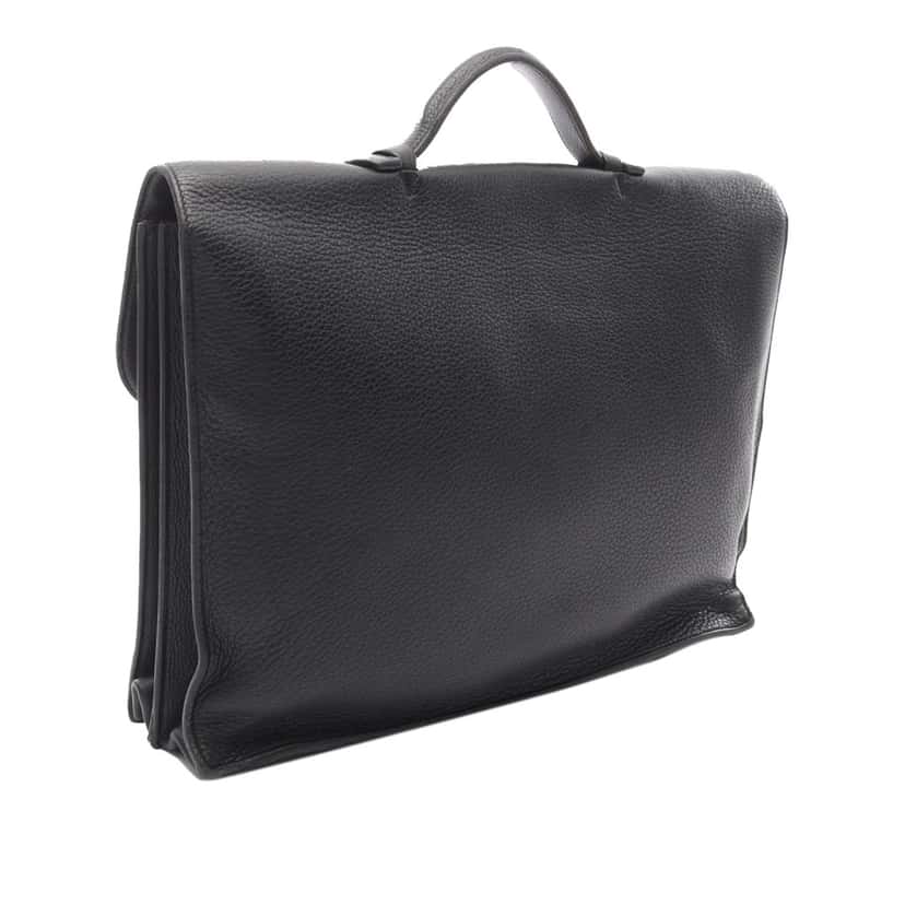 Hermès Togo Sac A Depeches 38 Black Leather Good condition - Back View