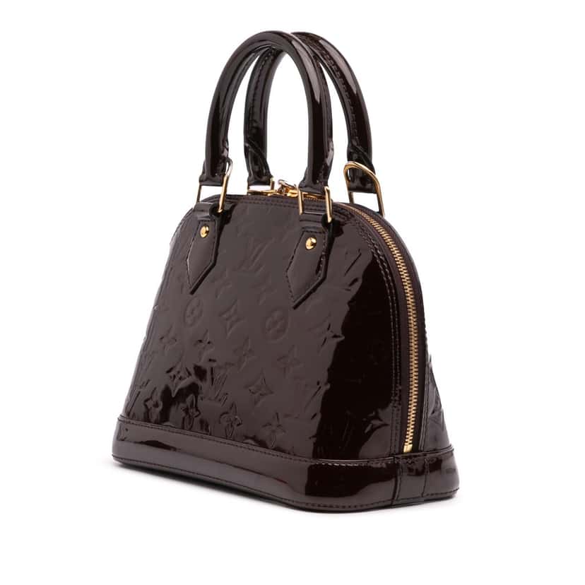Louis Vuitton Monogram Vernis Alma BB Purple Leather Good condition - Back View