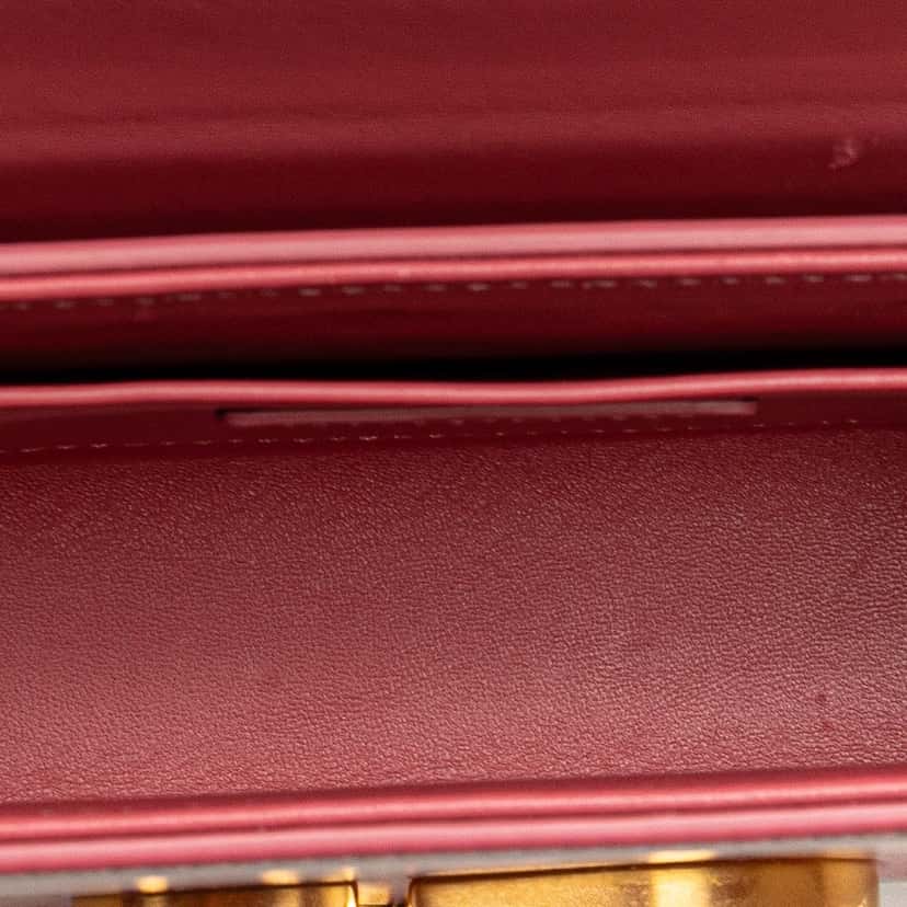 Dior Micro Smooth Calfskin 30 Montaigne Flap Pink Leather Good condition - Model View
