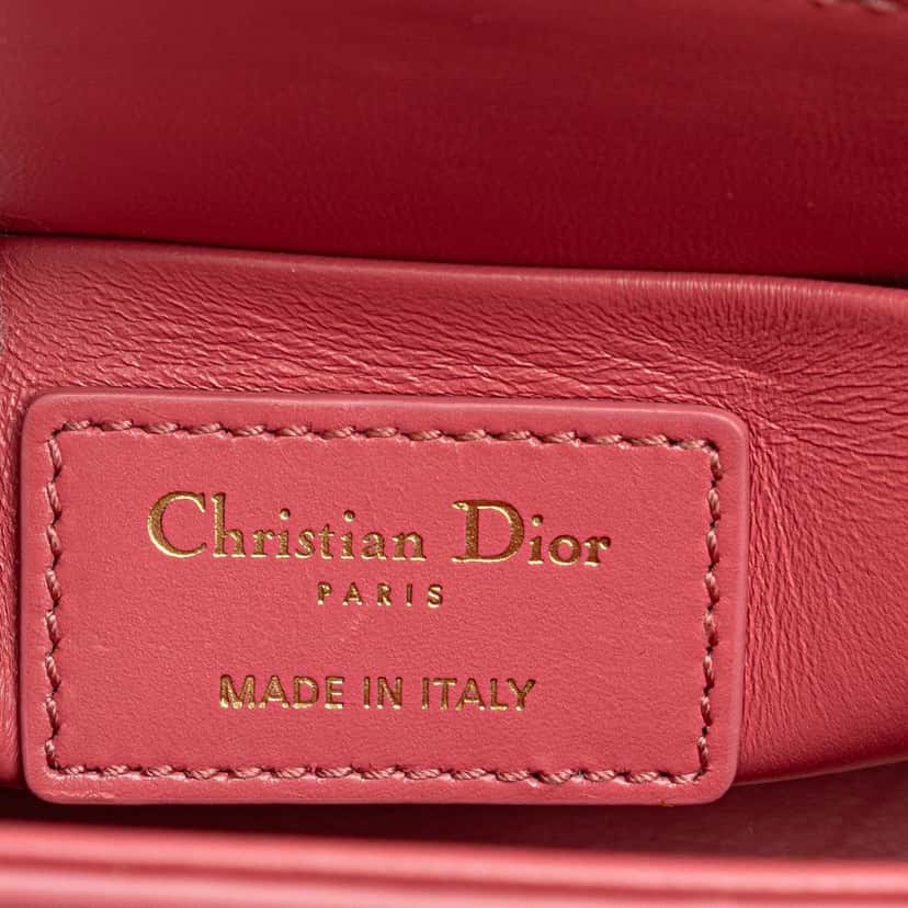 Dior Micro Smooth Calfskin 30 Montaigne Flap Pink Leather Good condition - Box View