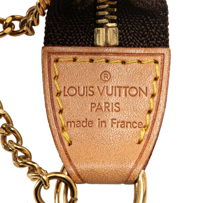 Louis Vuitton Monogram Patch Mini Pochette Accessoires Brown Canvas Good condition - Box View