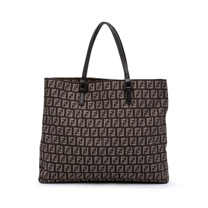 Fendi Zucchino Canvas Tote Brown Canvas Good condition - Front View
