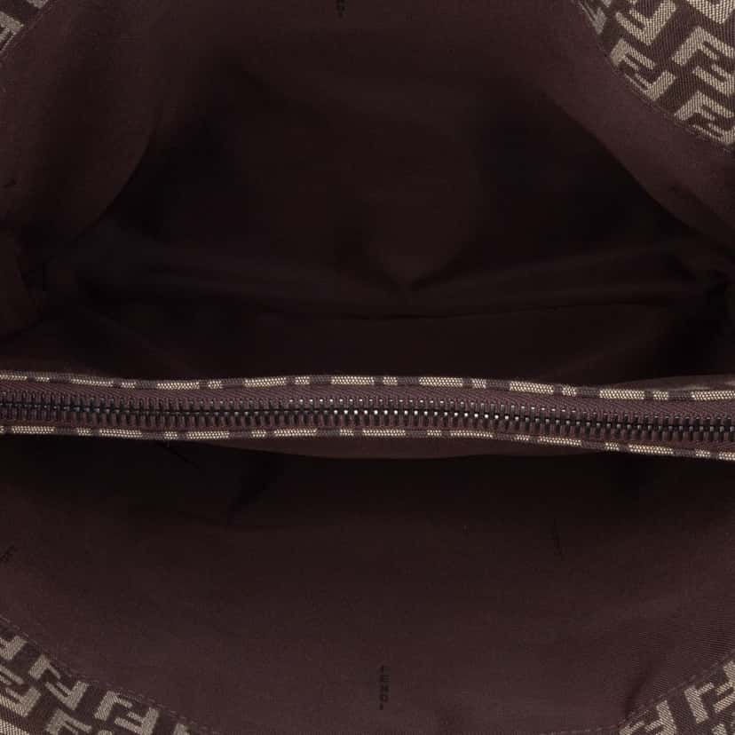 Fendi Zucchino Canvas Tote Brown Canvas Good condition - Model View