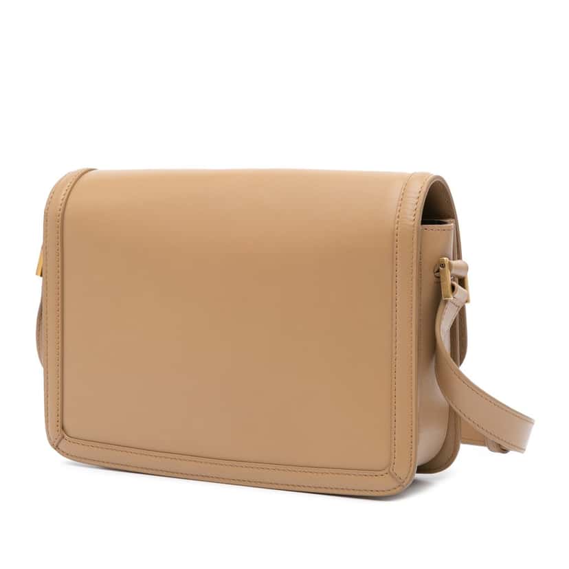 Saint Laurent Medium Leather Solferino Satchel In Box Brown Leather Good condition - Back View