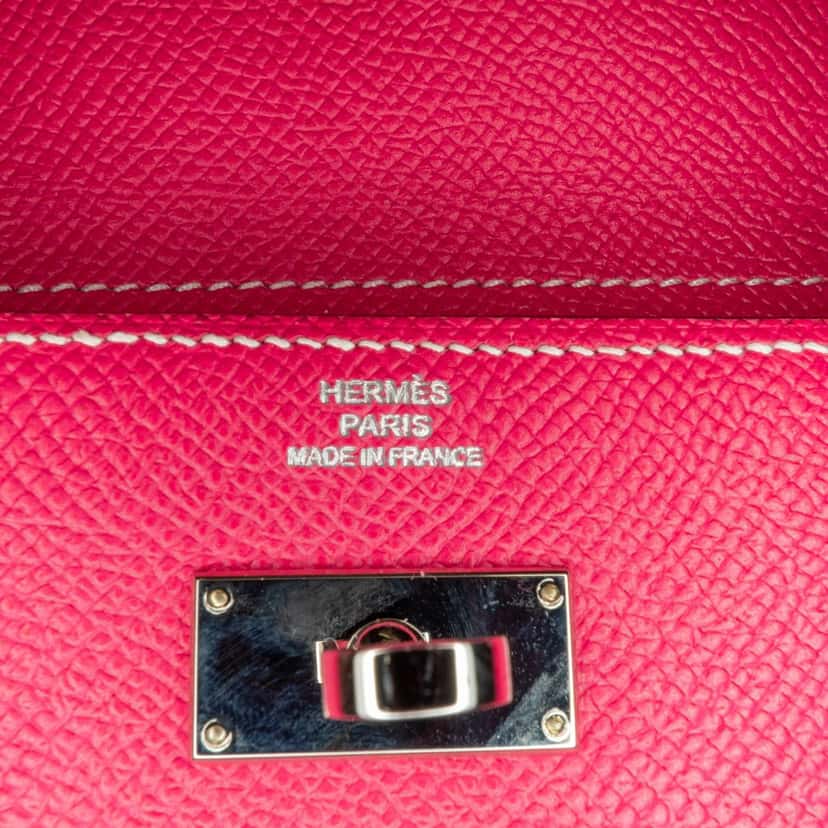Hermès Medium Epsom Kelly Depliant Wallet Pink Leather Good condition - Box View