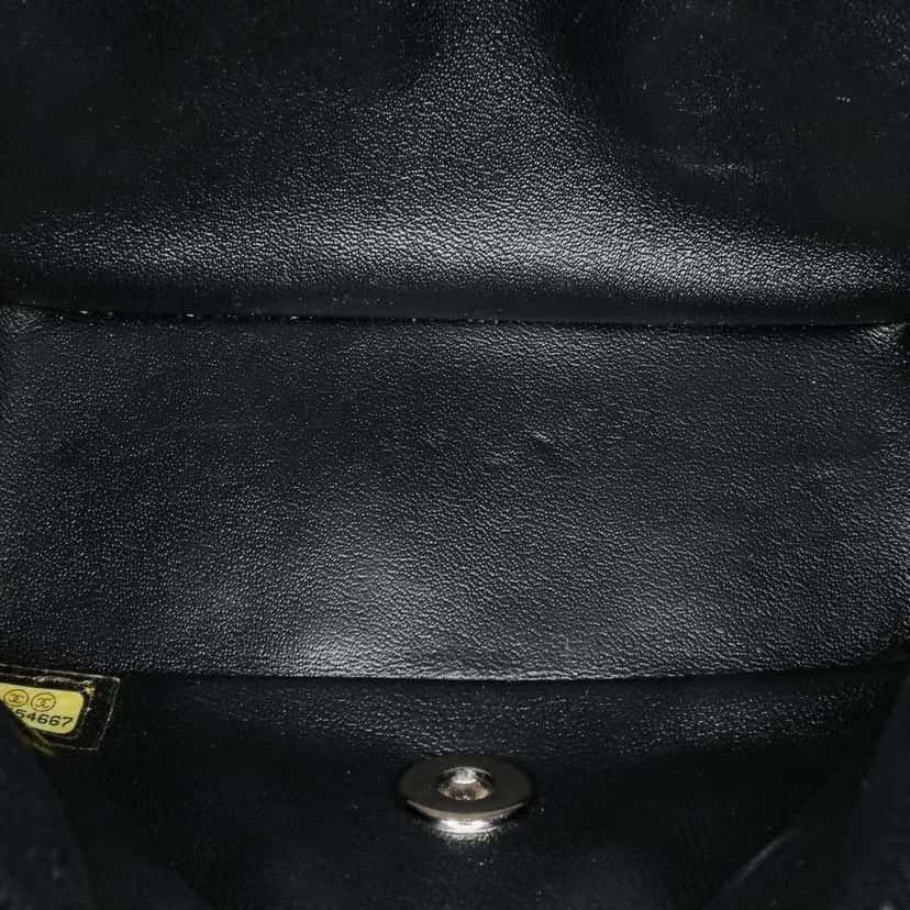 Chanel Mini Square Classic Patent Single Flap Black Leather Good condition - Model View