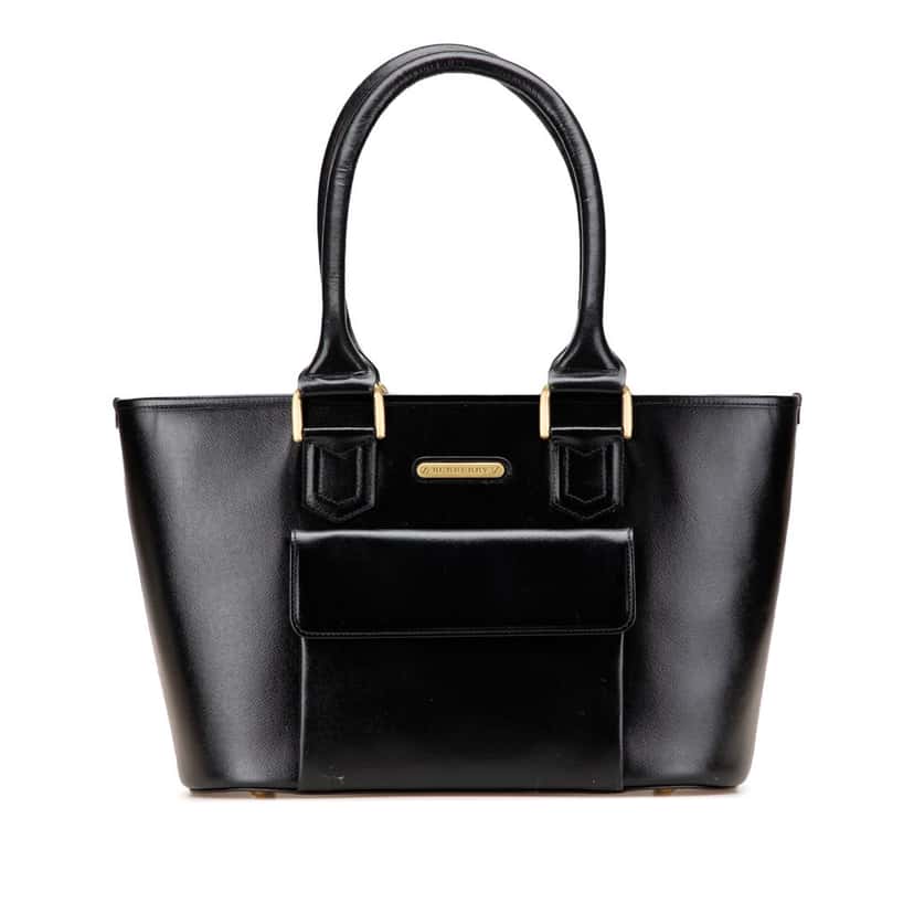 Burberry Leather Tote Black Leather Good condition - Front View