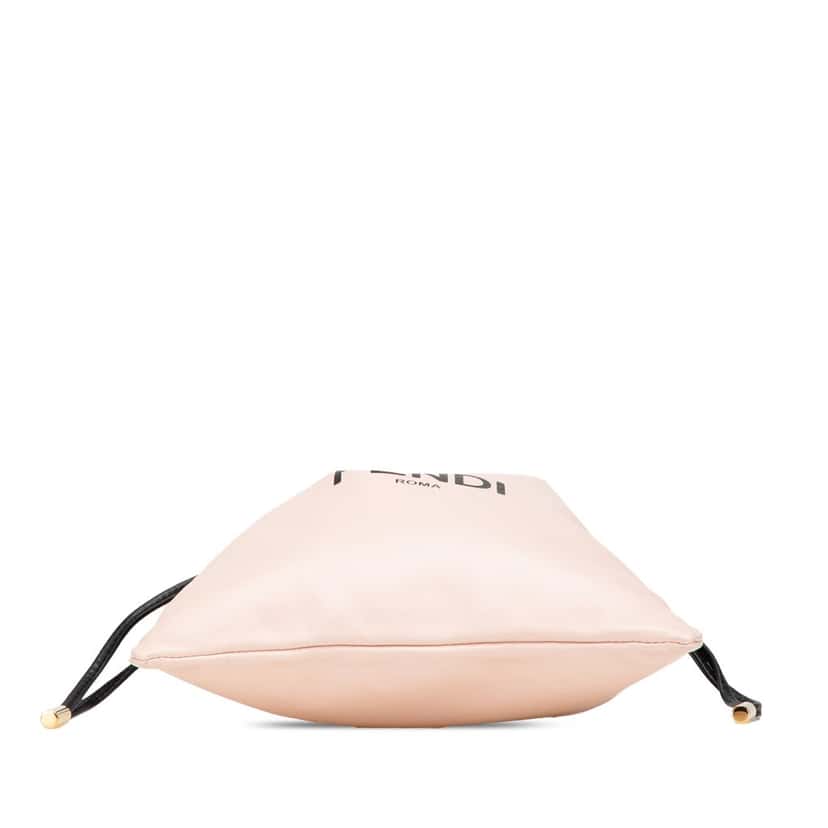 Fendi Small Leather Logo Drawstring Crossbody Pink Leather Good condition - Inside View