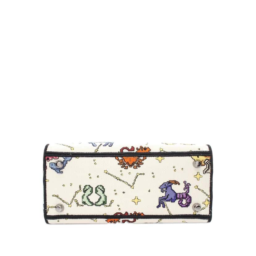 Dior Medium Embroidered Canvas Pixel Zodiac Lady D Lite White Canvas Good condition - Inside View