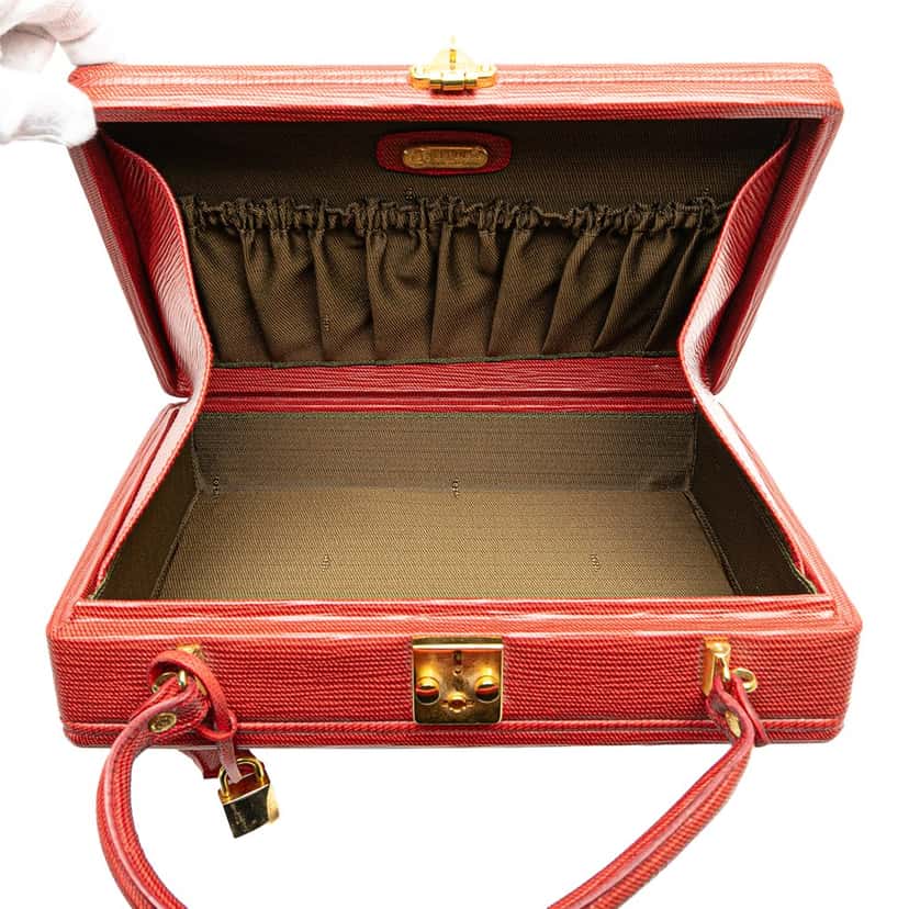 Fendi Mini Leather Trunk Attache Case Red Leather Good condition - Model View