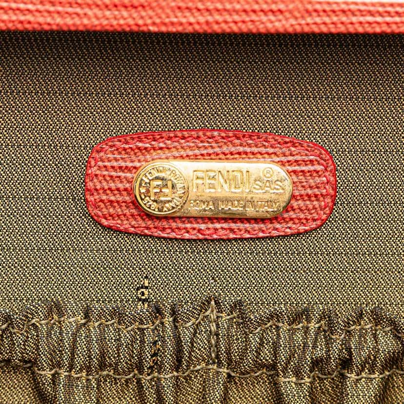 Fendi Mini Leather Trunk Attache Case Red Leather Good condition - Box View