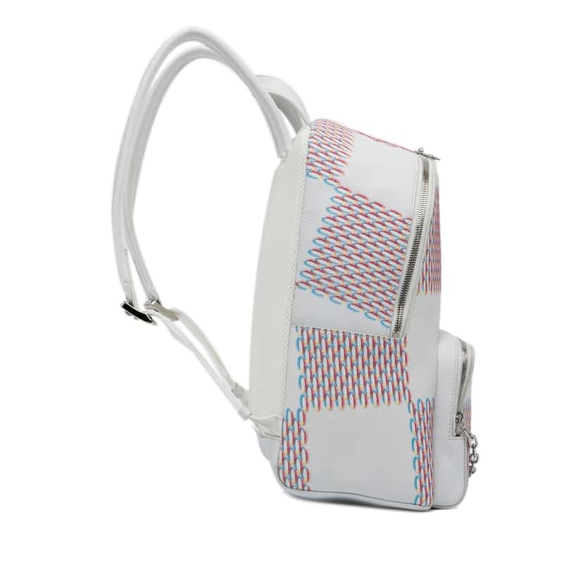 Louis Vuitton Damier Spray Racer Backpack White Leather Good condition - Model View
