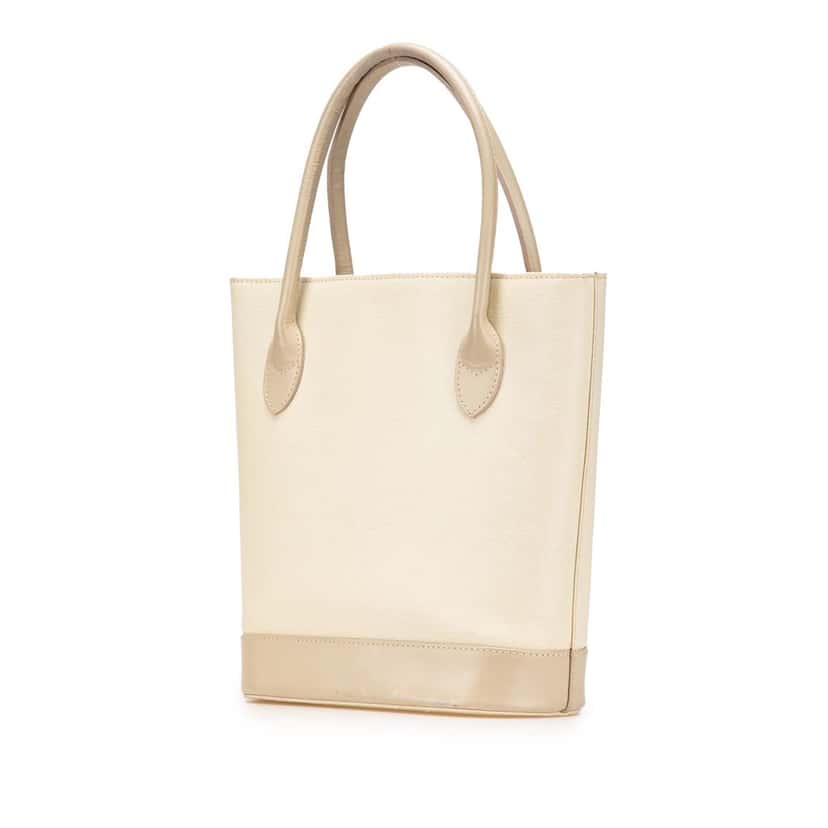 Burberry Leather Handbag White Leather Good condition - Back View