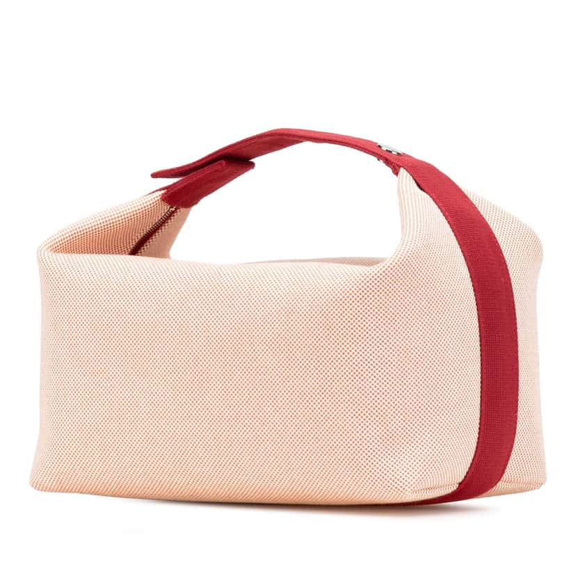 Hermès Large Canvas Bride A Brac Cabriole Case Orange Canvas Good condition - Back View