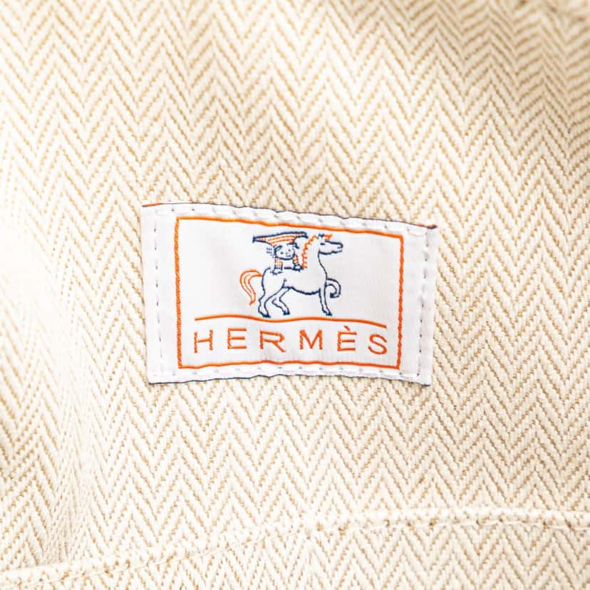 Hermès Large Canvas Bride A Brac Cabriole Case Orange Canvas Good condition - Box View