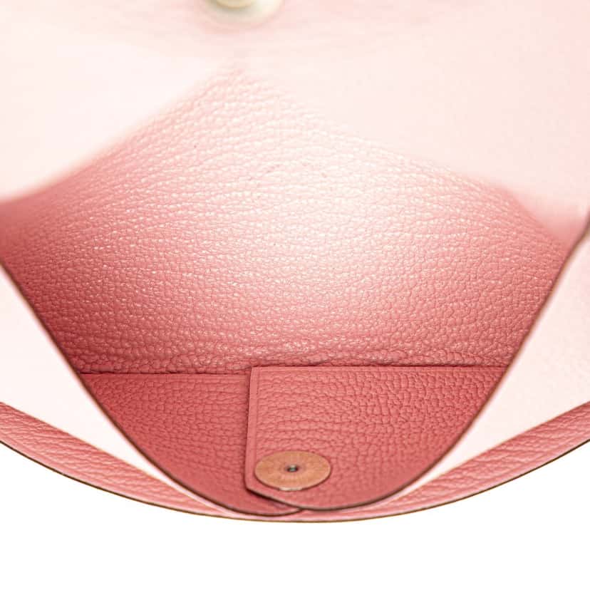 Hermès Chevre Mysore Calvi Duo Card Holder Pink Leather Good condition - Box View