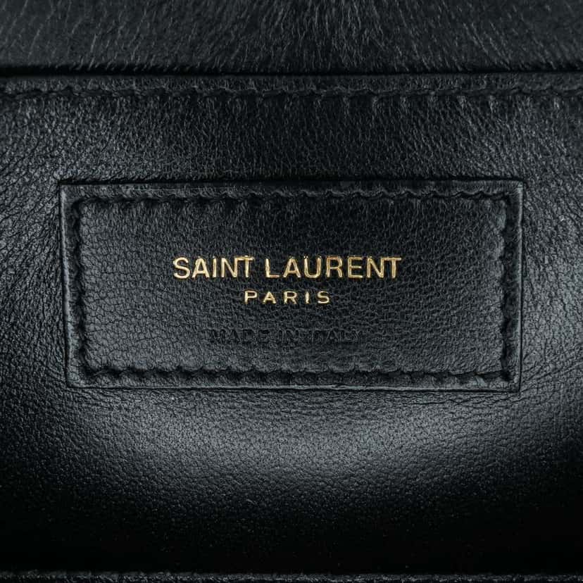 Saint Laurent Small Tweed Solferino Crossbody Black Tweed Good condition - Box View