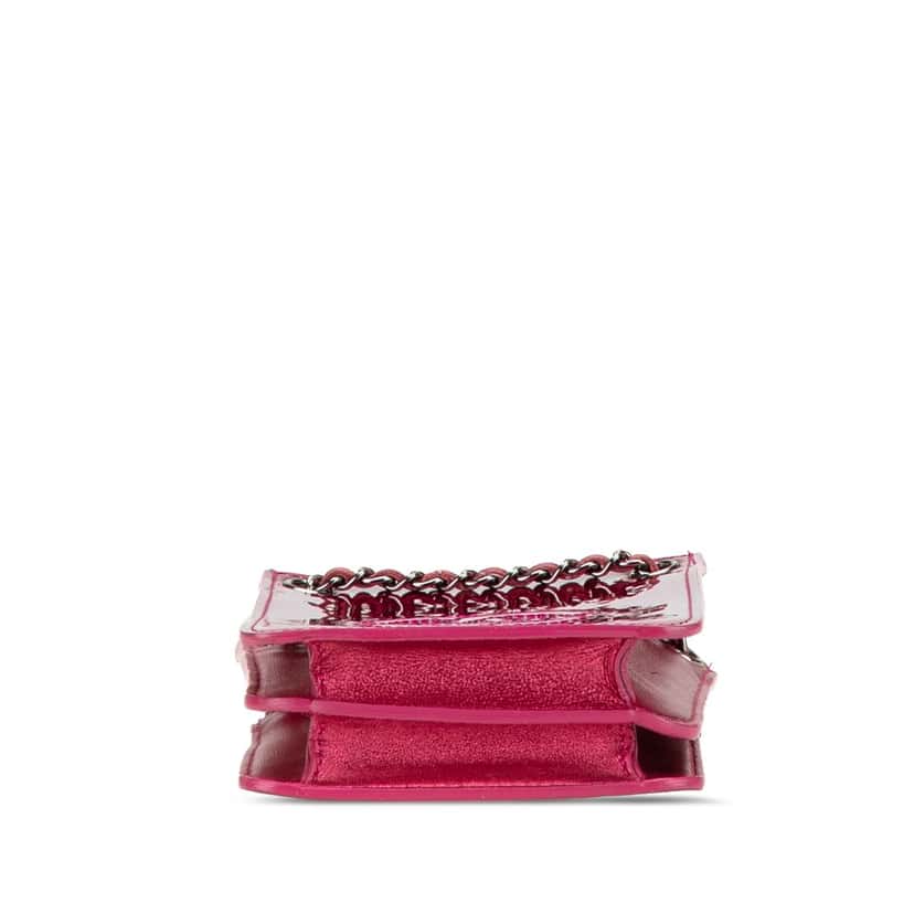 Chanel CC Patent Phone Holder Crossbody Pink Leather Very good condition - Inside View
