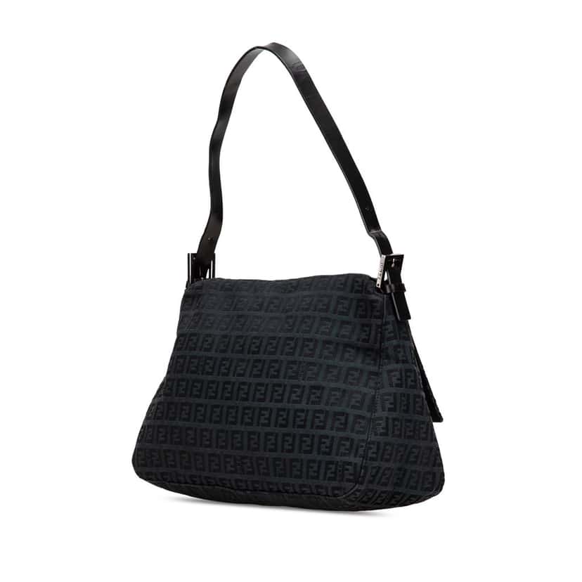 Fendi Zucchino Canvas Mamma Forever Black Canvas Good condition - Back View