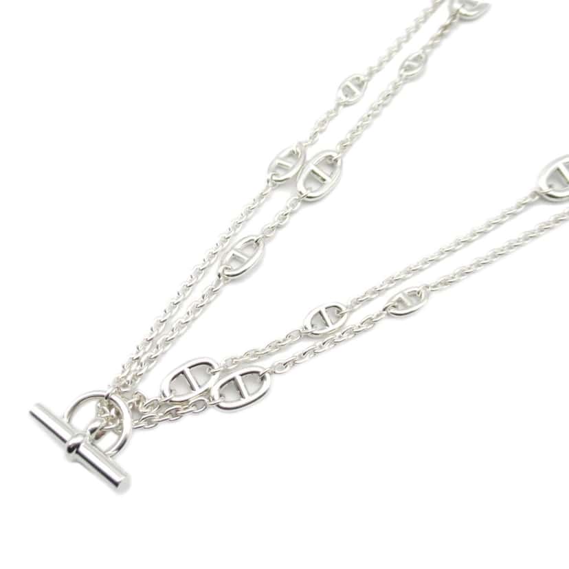 Hermès Sterling Silver Chain d'Ancre Farandole Necklace Silver Silver Good condition - Inside View