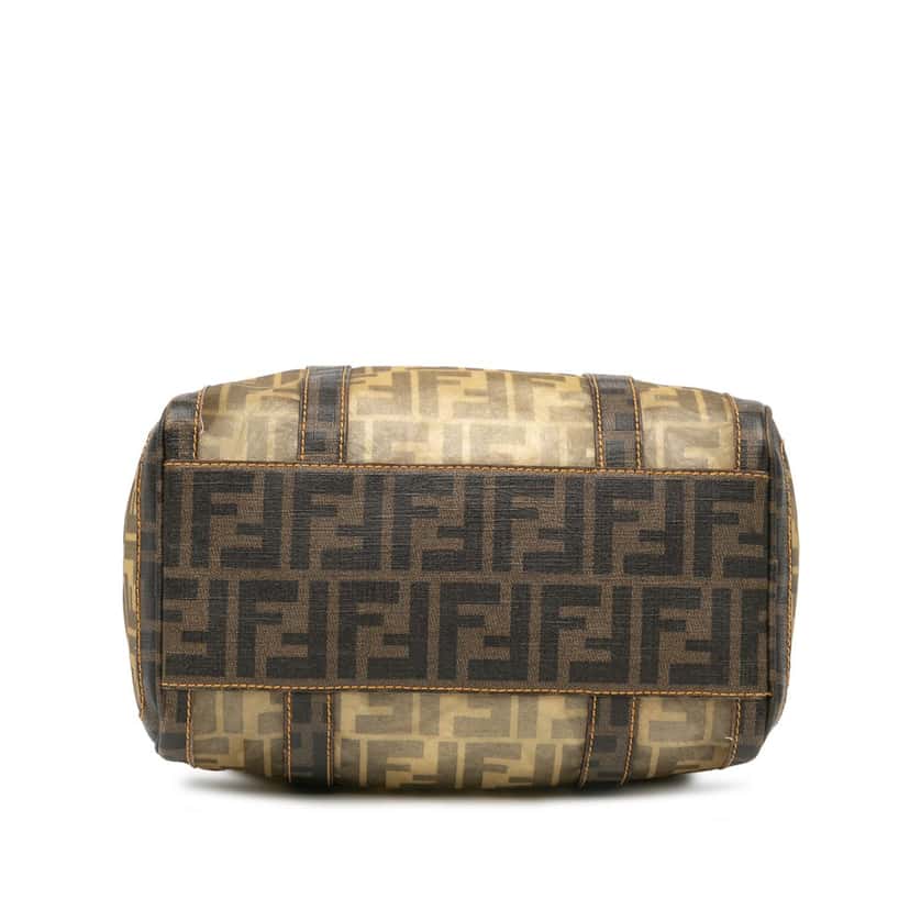 Fendi Zucca Mesh Boston Bag Brown Polyester Good condition - Inside View