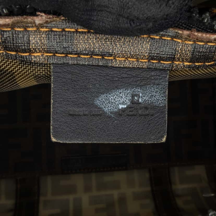 Fendi Zucca Mesh Boston Bag Brown Polyester Good condition - Box View