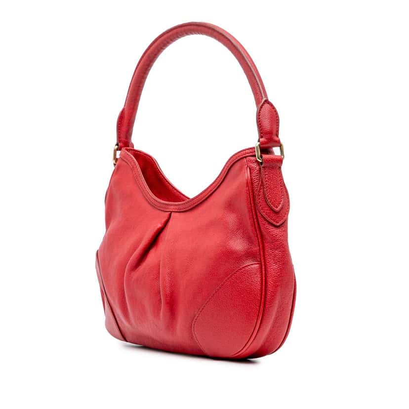 Burberry Leather Hobo Red Leather Good condition - Back View