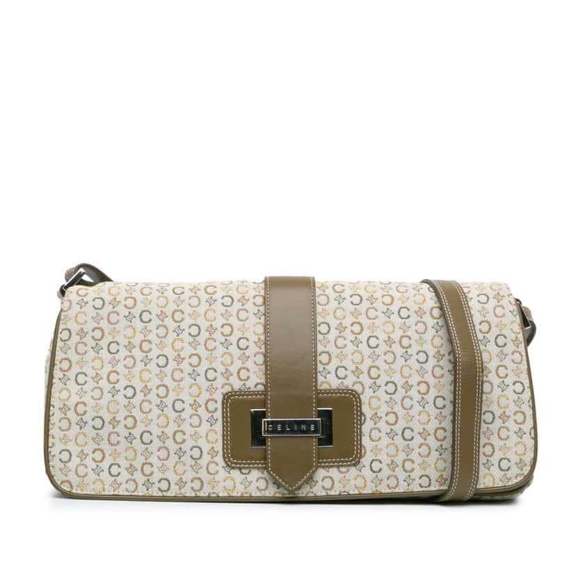 Celine C Macadam Canvas Crossbody Brown Canvas Good condition - Front View