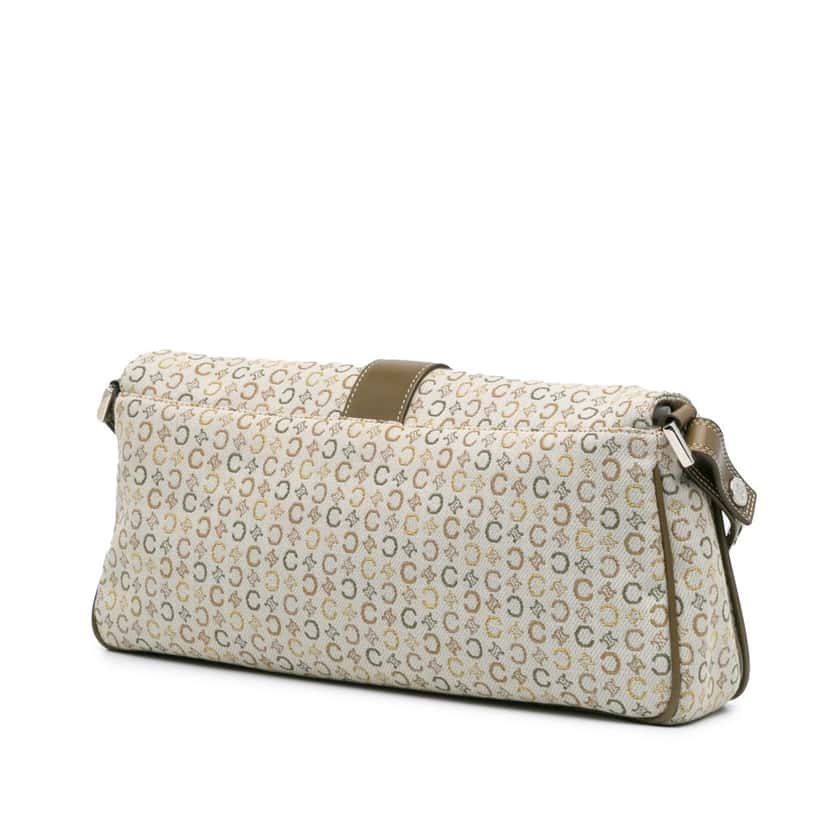 Celine C Macadam Canvas Crossbody Brown Canvas Good condition - Back View
