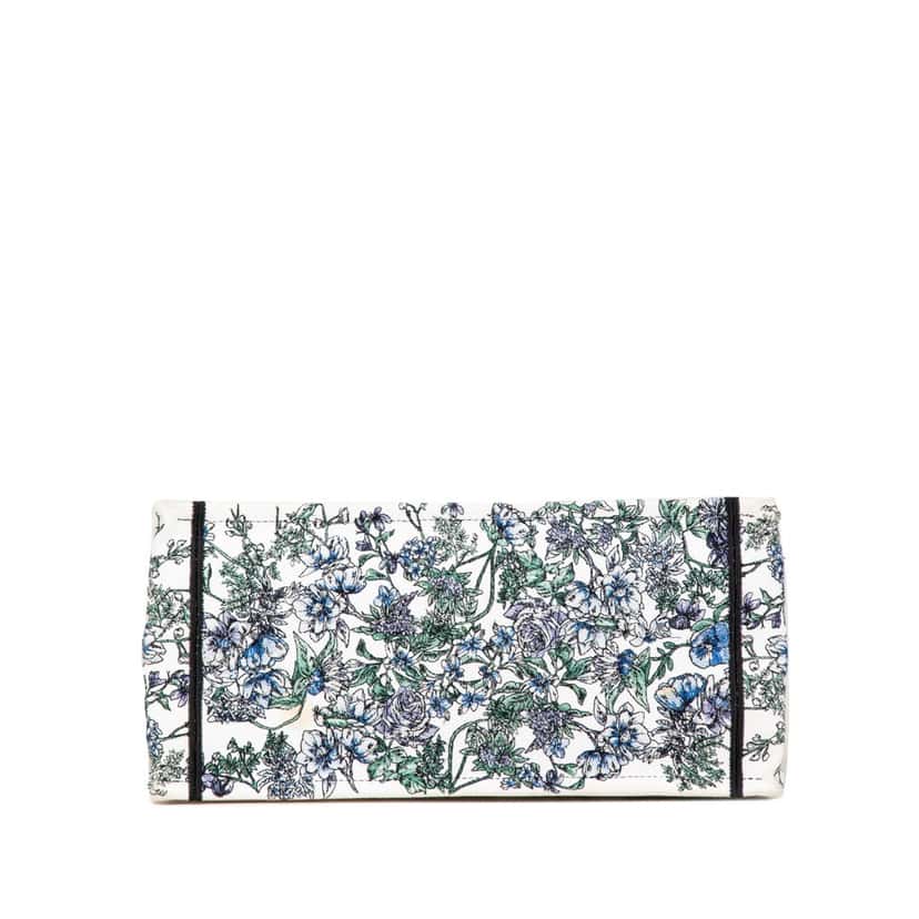 Dior Medium Canvas Embroidered Flowers Book Tote Blue Canvas Good condition - Inside View