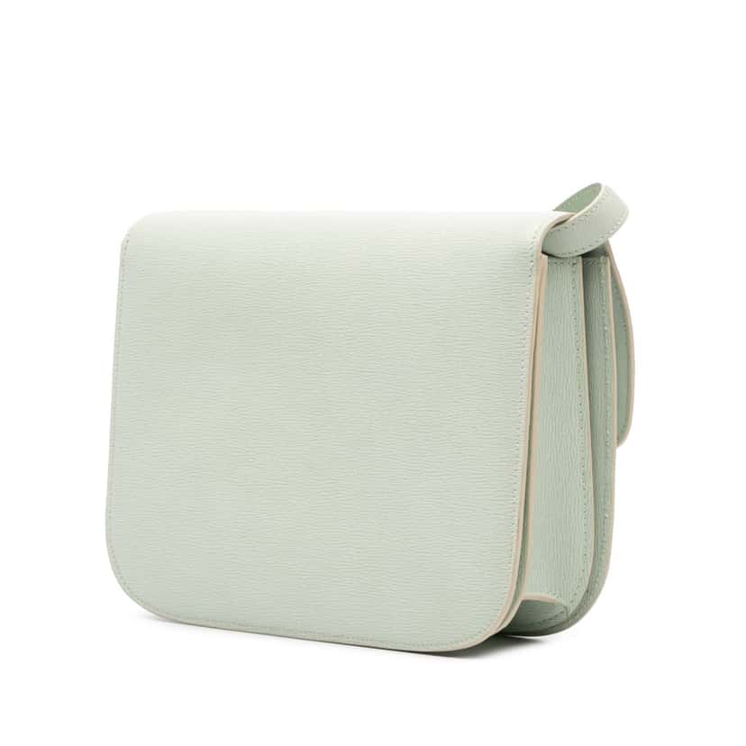 Celine Medium Calfskin Classic Box Green Leather Good condition - Back View