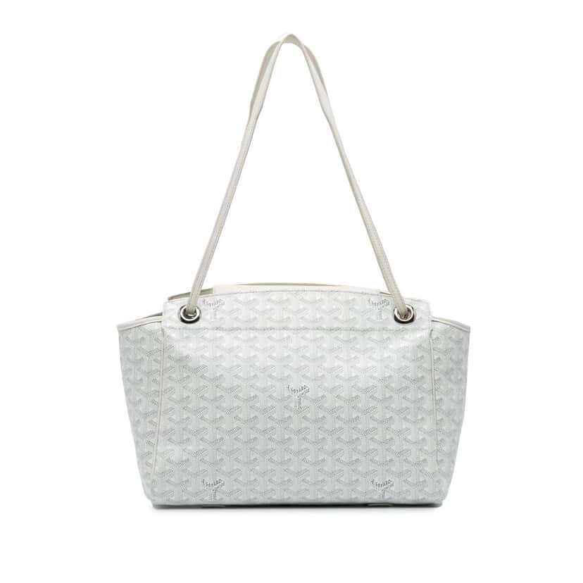 Goyard Goyardine Rouette PM White Canvas Good condition - Front View