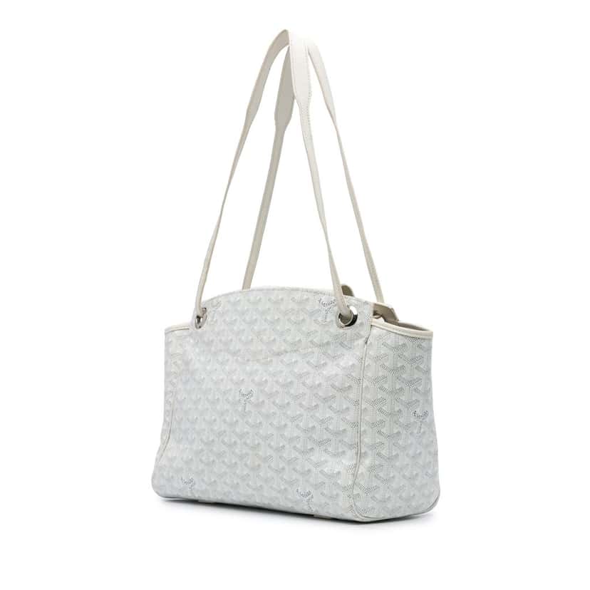 Goyard Goyardine Rouette PM White Canvas Good condition - Back View
