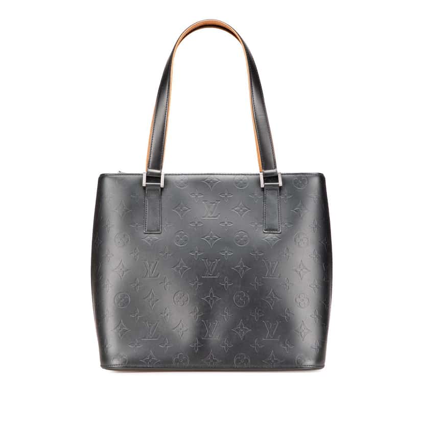 Louis Vuitton Monogram Mat Stockton Grey Leather Fair condition - Front View