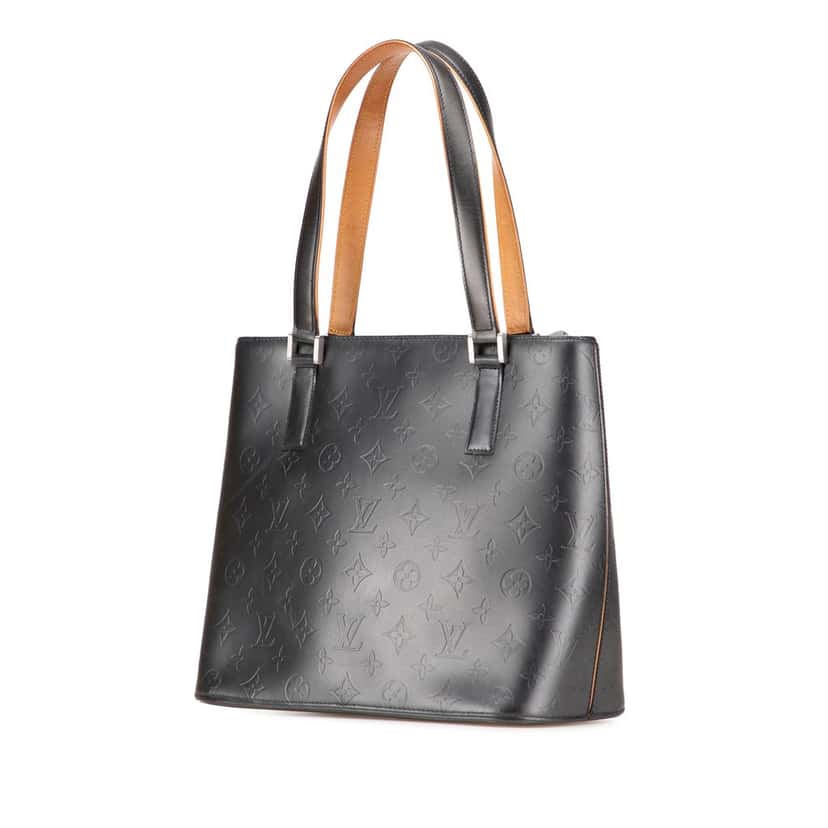 Louis Vuitton Monogram Mat Stockton Grey Leather Fair condition - Back View
