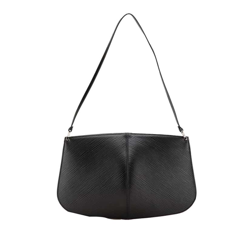 Louis Vuitton Epi Demi Lune Pochette Black Leather Good condition - Front View