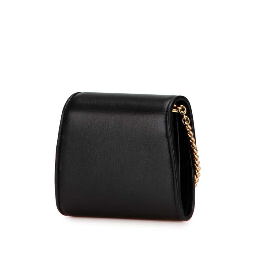 Gucci Medium Calfskin Blondie Wallet on Chain Black Leather Good condition - Back View