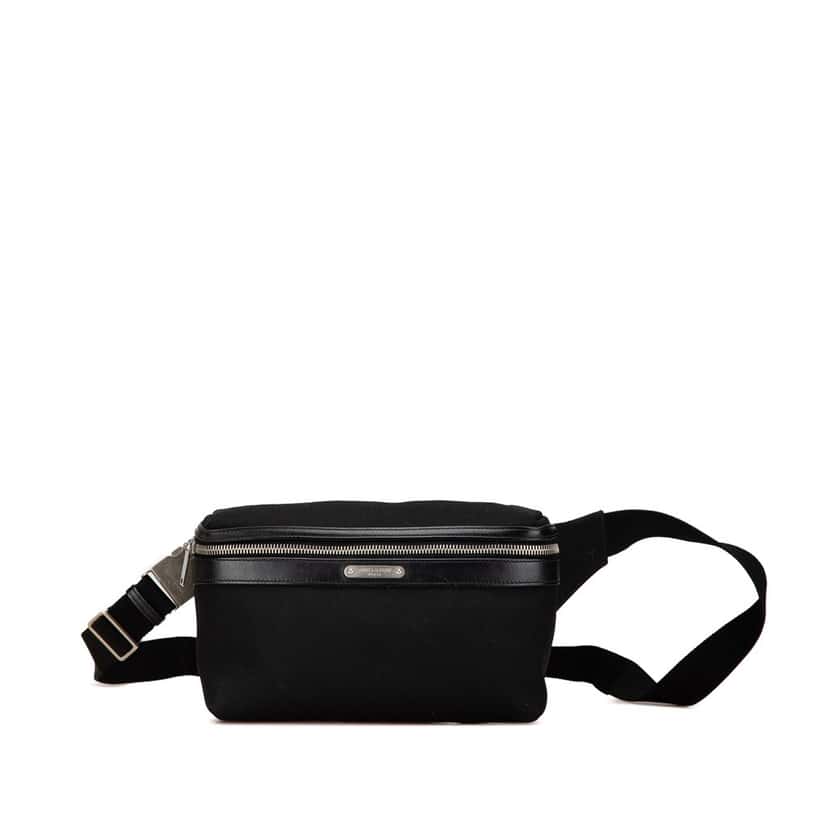 Saint Laurent Canvas City Belt Bag Black Canvas Good condition - Front View