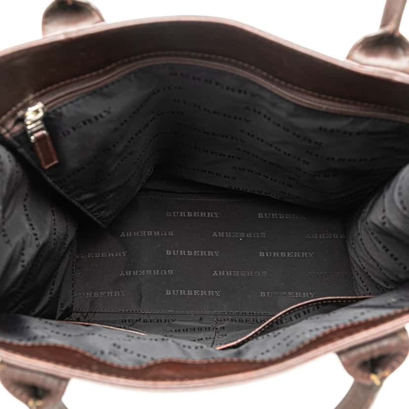 Burberry House Check Canvas Tote Brown Canvas Good condition - Model View