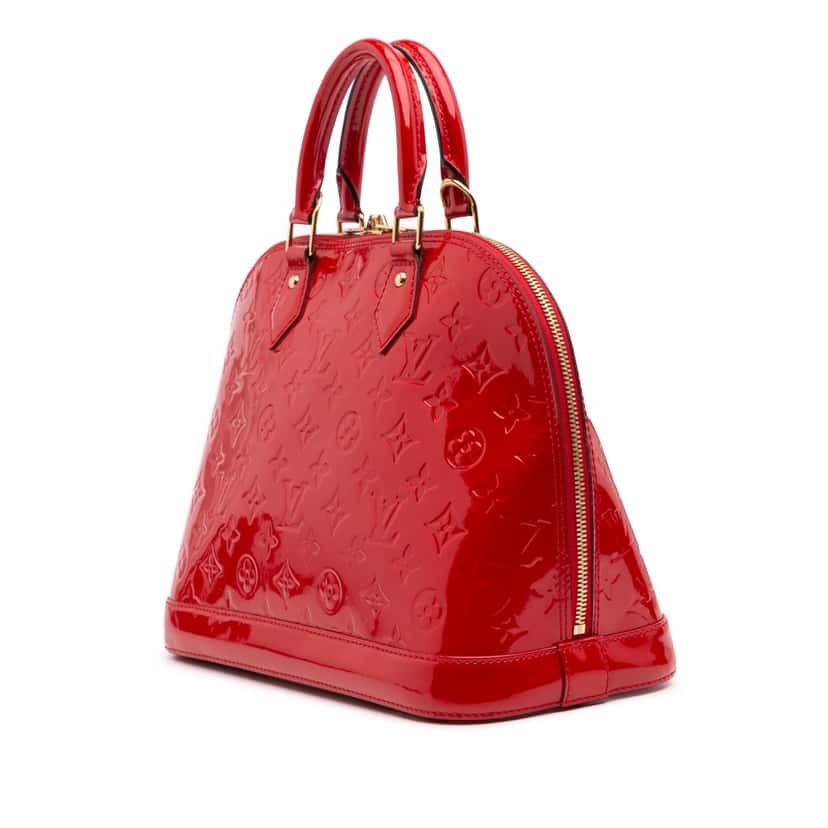 Louis Vuitton Monogram Vernis Alma PM Red Leather Good condition - Back View