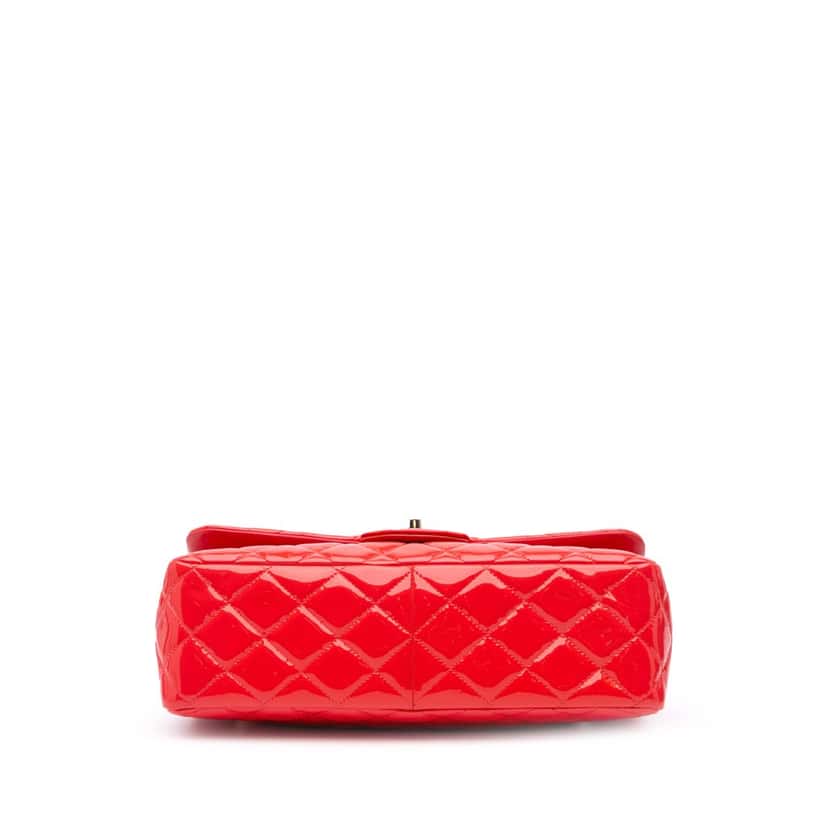 Chanel Jumbo Classic Patent Double Flap Red Leather Good condition - Inside View