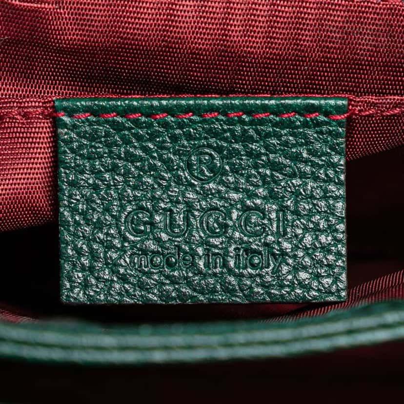 Gucci Small Leather Zumi Flap Crossbody Green Leather Good condition - Box View