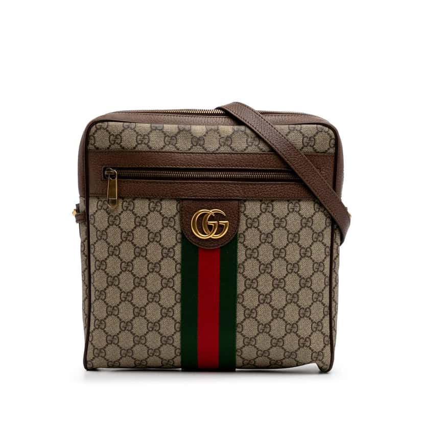 Gucci Medium GG Supreme Ophidia Crossbody Brown Canvas Good condition - Front View