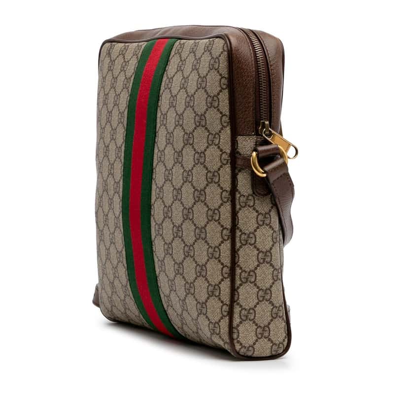 Gucci Medium GG Supreme Ophidia Crossbody Brown Canvas Good condition - Back View