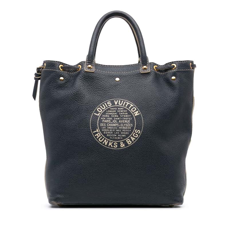 Louis Vuitton Tobago Trunks and Bags Shoe Bag Blue Leather Fair condition - Front View