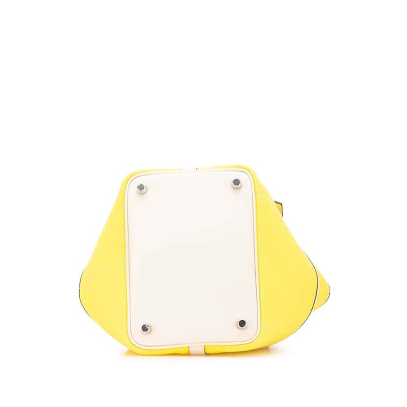 Hermès Toile Goeland and Swift Cargo Picotin Lock 18 Yellow Canvas Good condition - Inside View