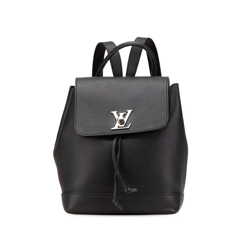 Louis Vuitton Taurillon Lockme Backpack Black Leather Good condition - Front View