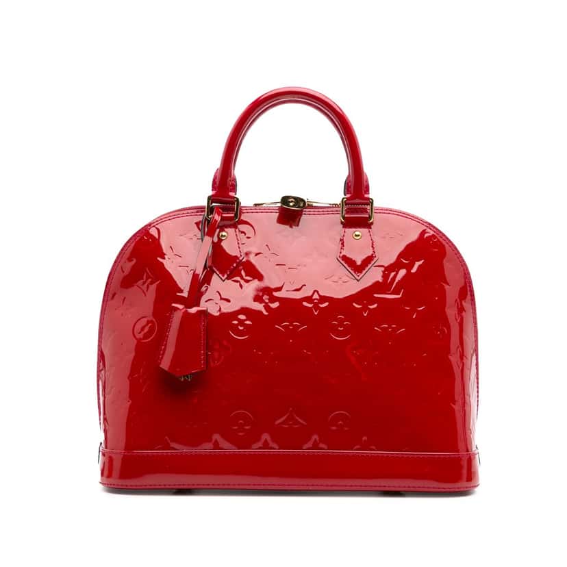 Louis Vuitton Monogram Vernis Alma PM Red Leather Good condition - Front View